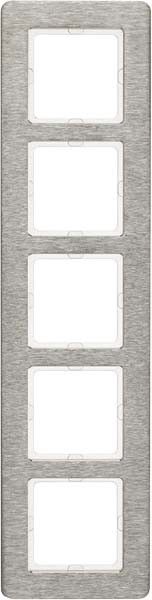 Rahmen 5-fach 10156083 edelstahl gebürstet 