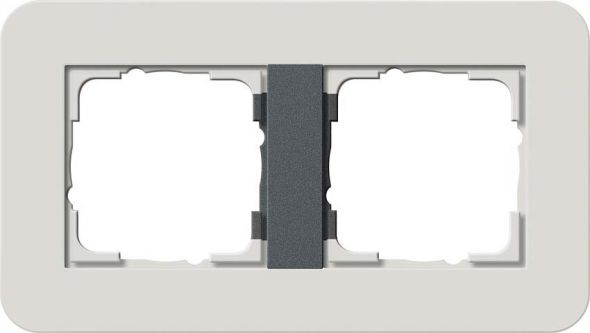 System 55 E3 2-fach Rahmen hellgrau 0212421