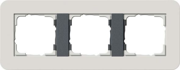 System 55 E3 3-fach Rahmen hellgrau 0213421