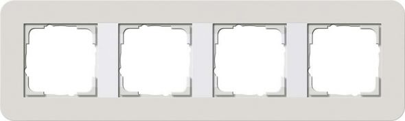 System 55 E3 4-fach Rahmen hellgrau 0214411