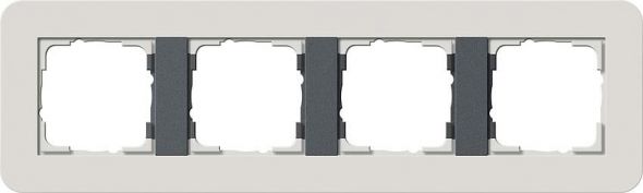 System 55 E3 4-fach Rahmen hellgrau 0214421