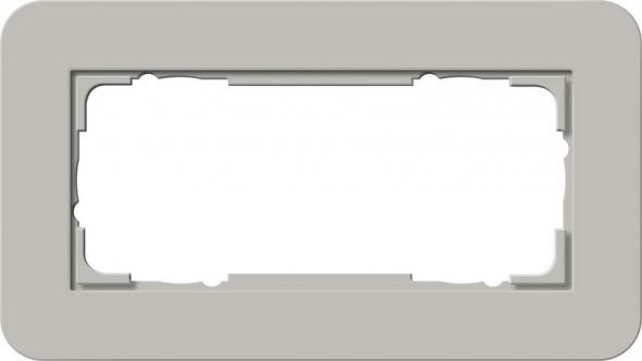 System 55 E3 2-fach Rahmen grau o.M 1002422