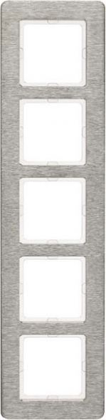 Rahmen 5-fach 10156083 edelstahl gebürstet 