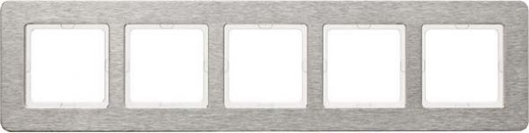 Rahmen 5-fach 10256083 edelstahl gebürstet 