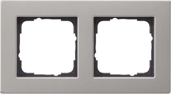 System 55 E2 2-fach Rahmen edelstahl 0212335 f