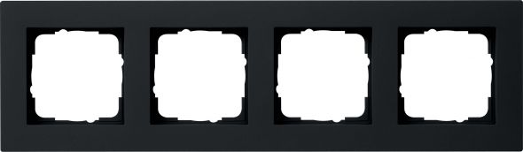 System 55 E2 4-fach Rahmen schwarz matt 0214095 f