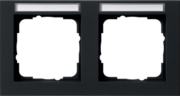 System 55 E2 2-fach Rahmen schwarz matt 109209