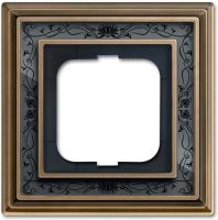 Rahmen 1-fach 1721-843 Messing antik Dekor anthrazit