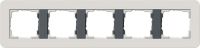 System 55 E3 5-fach Rahmen hellgrau 0215421