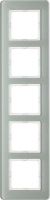 Rahmen 5-fach 10156079 Glas polarweiß