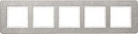 Rahmen 5-fach 10256083 edelstahl gebürstet 