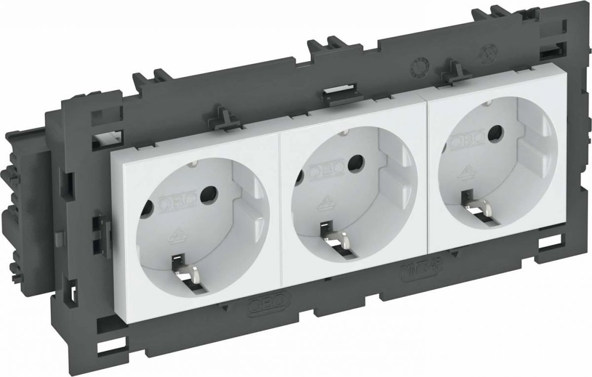 Steckdose 0 Grad, 3-fach STD-D0C8 AL3