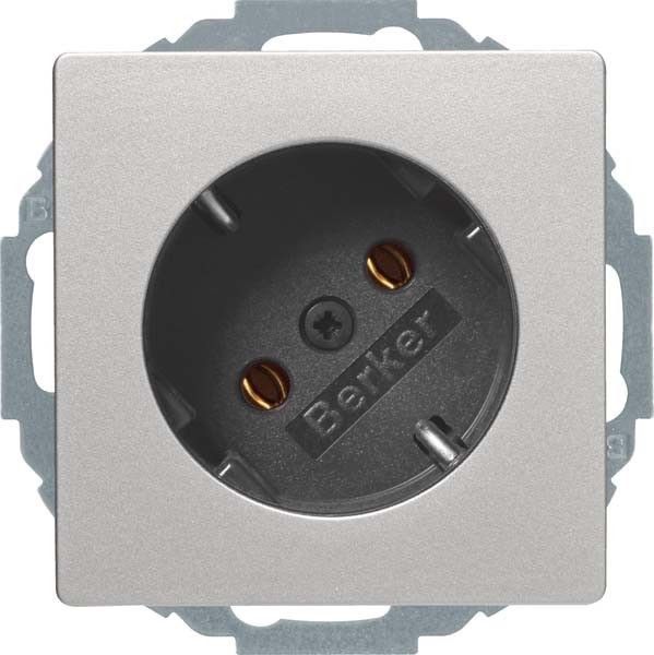 SCHUKO-Steckdose 47276084 alu samt lackiert
