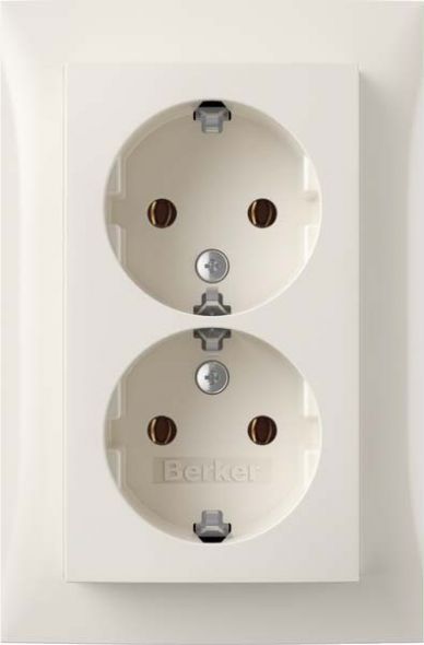SCHUKO-Doppelsteckdose 47748989 polarweiß glänzend
