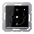 SCHUKO-Steckdose A 1520-O SW LNW schwarz