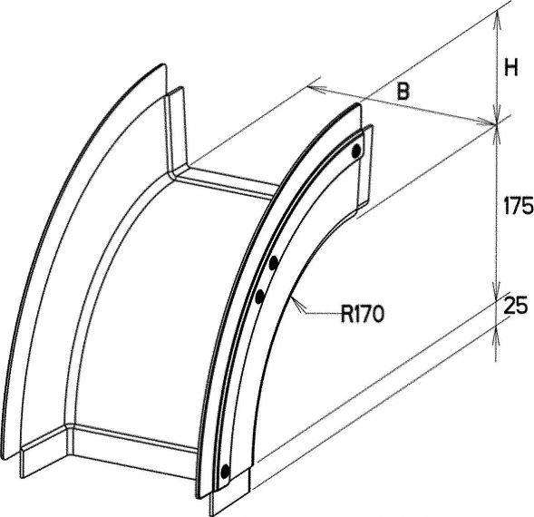GFK-Rinnenfallbogen KKBA 80.400