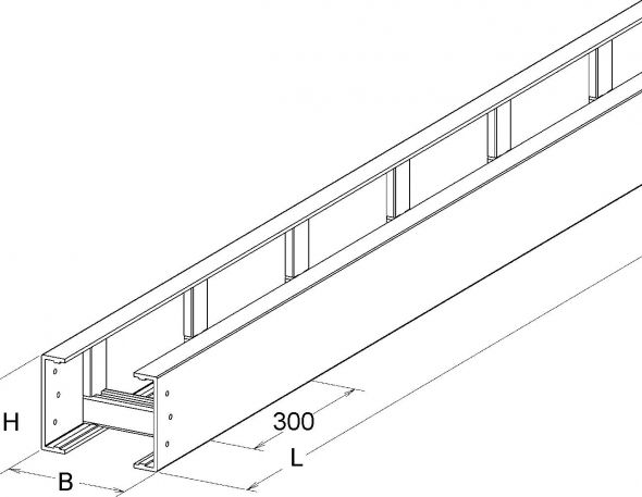 GFK-Kabelleiter UL 100.600/3