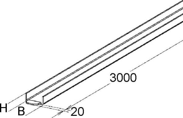 GFK-Kabelrinne KK 20.050