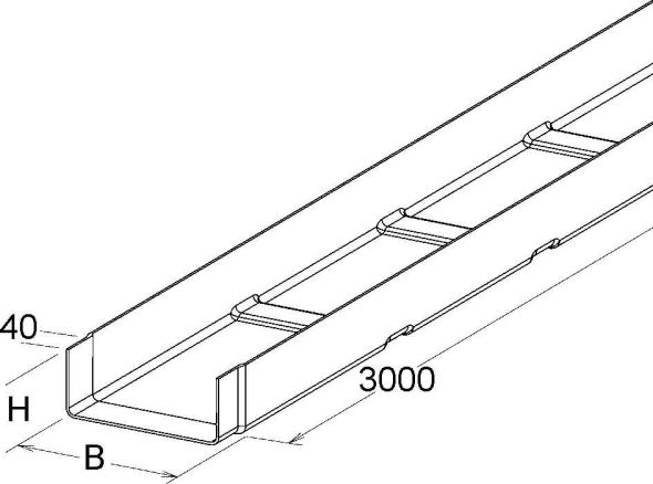 GFK-Kabelrinne KK 80.200