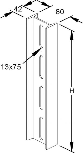 H-Stiel I80 16A1-1000