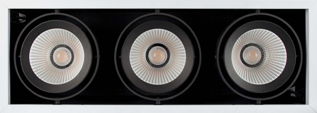 LED-Einbaustrahler 3fl. SPOT MULI3x30W4KFLWT