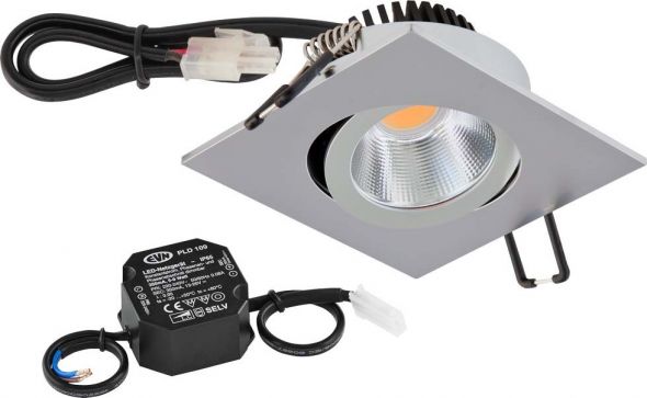 LED Deckeneinbauleuchte PC24N91502 chr/mt