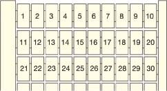 Bezeichnungskarte RC65 1-100