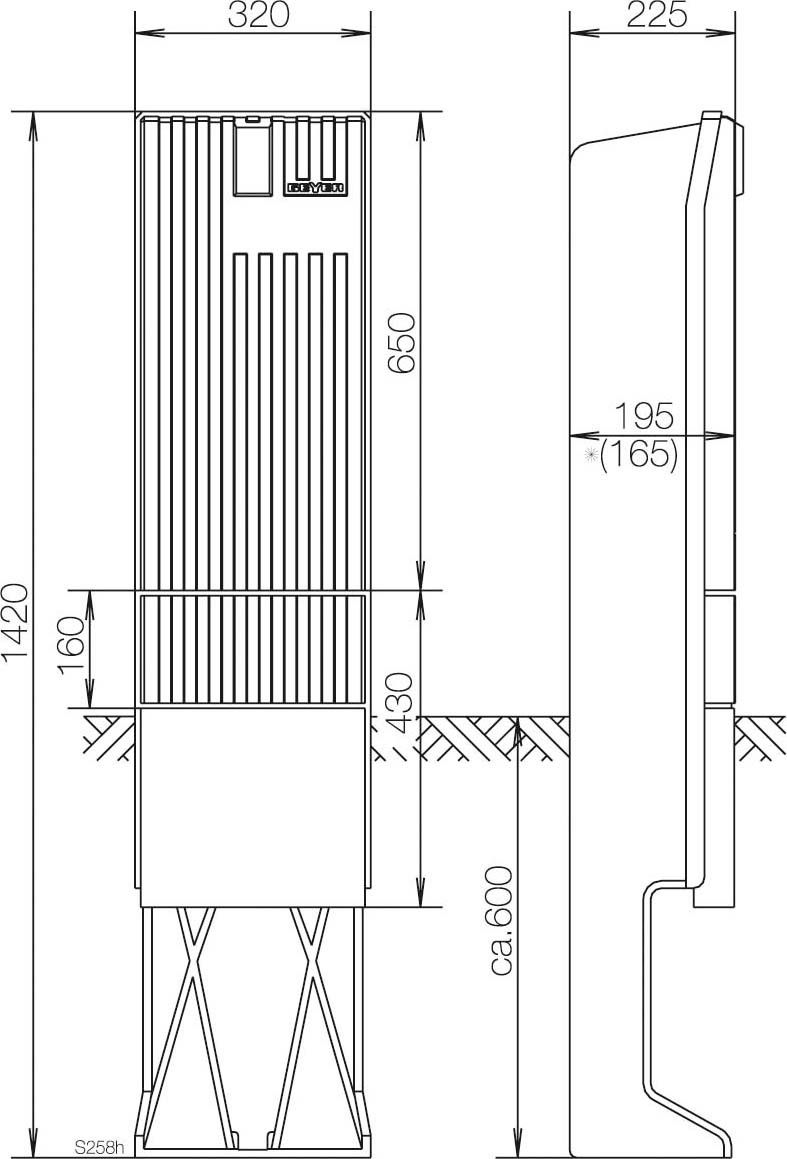 Säule BH4 leer SK142H