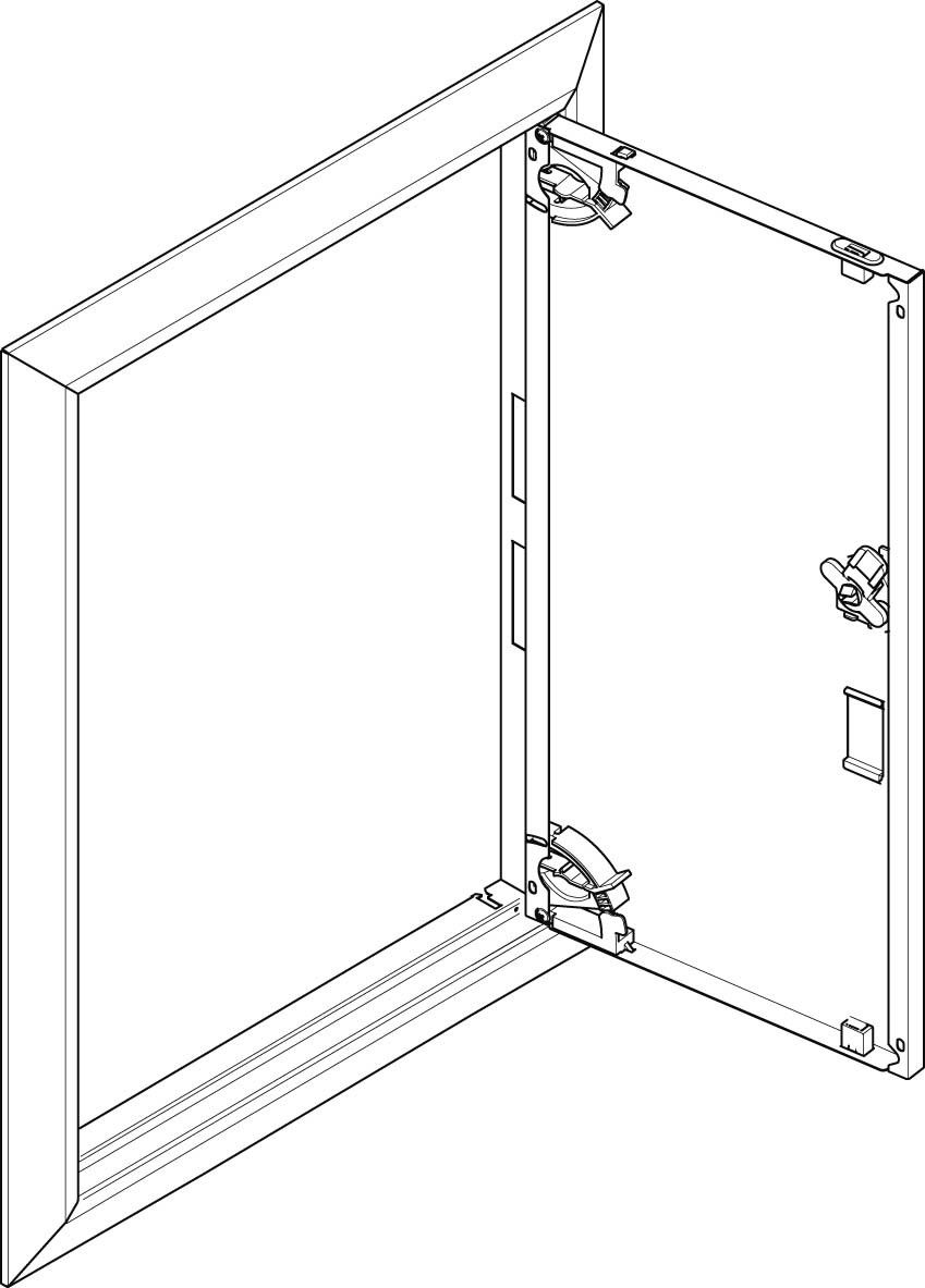 Blendrahmen mit Volltüre GBRU13T