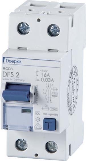 FI-Schutzschalter DFS2 2-polig 16A 30mA Typ A SK 09114601