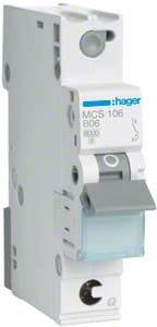 Leitungsschutzschalter MCS106 C-6A 1-polig 6kA
