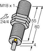 Sensor,ind.,M18x1,Kabel Bi5-M18-LIU