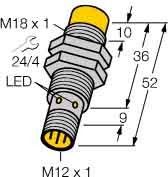 Sensor,ind.,M18x1,Stecker Ni15U-M18-AP6X-H1141