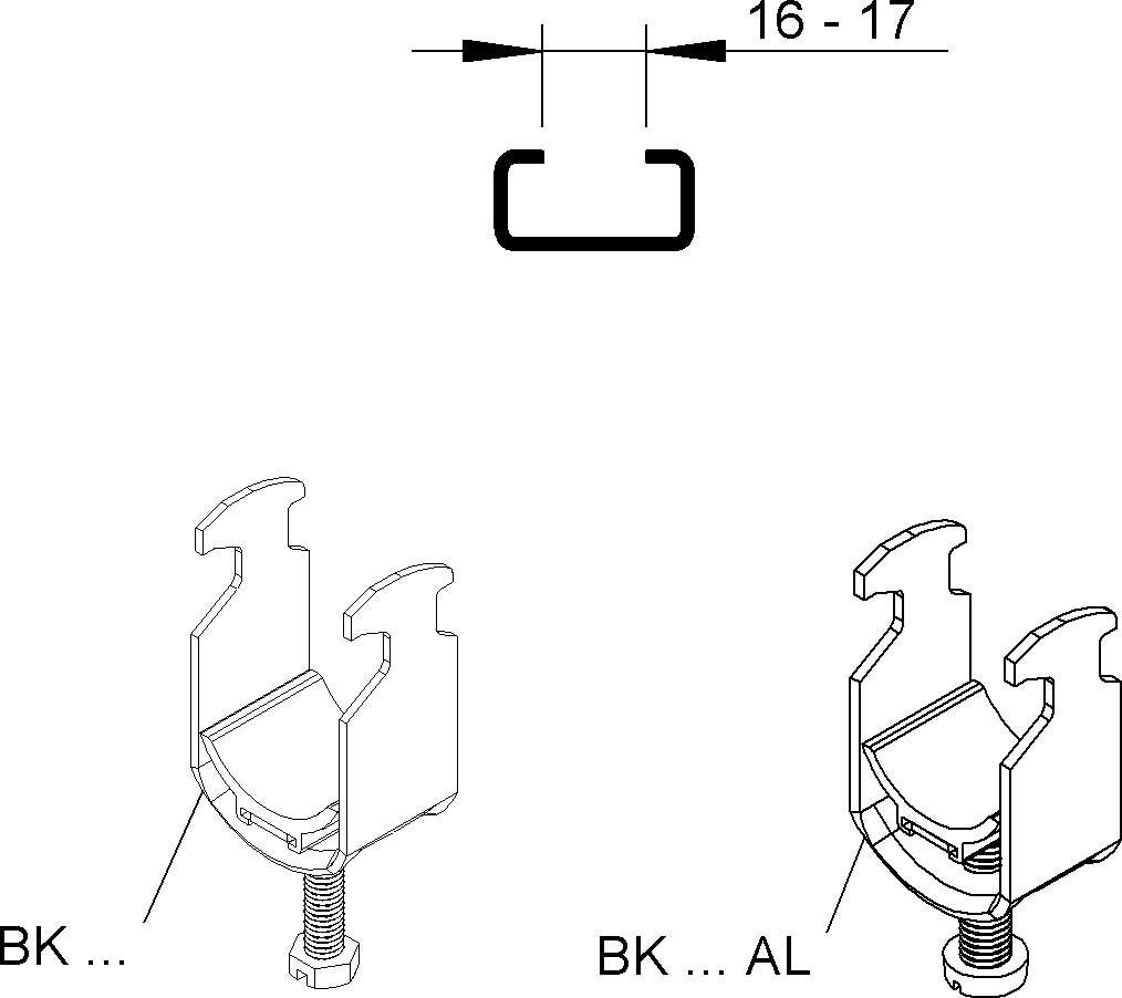 Hammerfuß-Bügelschelle BK 64 AL
