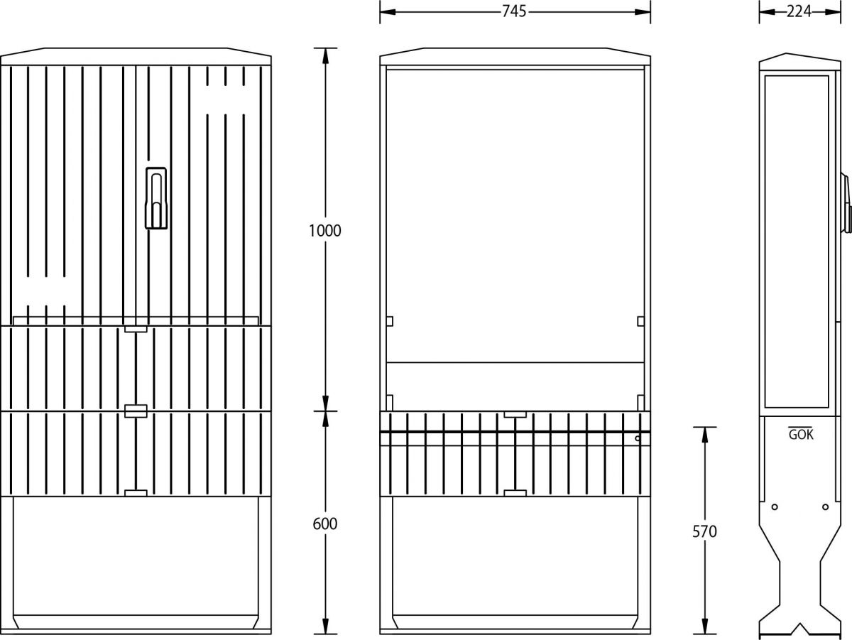 Flachschrank A100-1000