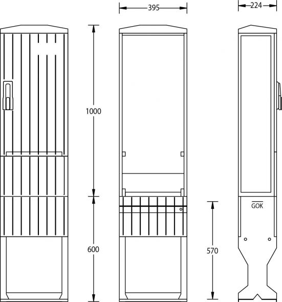 Flachschrank A060-1000