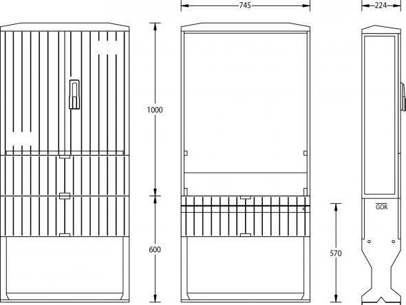 Flachschrank A100-1000