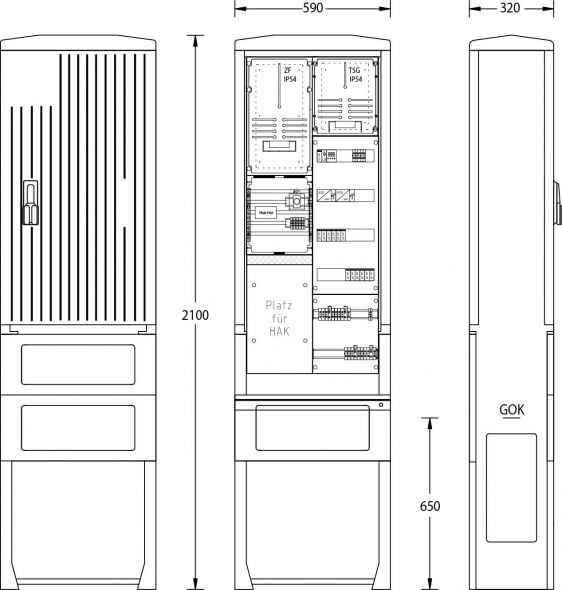 Straßenbeleuchtungssäule SB-S-4G E.ON Westf.W