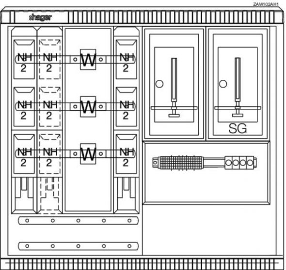 Wandlermessschrank ZAW102AH1