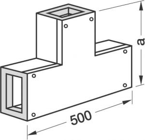 T-Stück L 6876 reinweiß