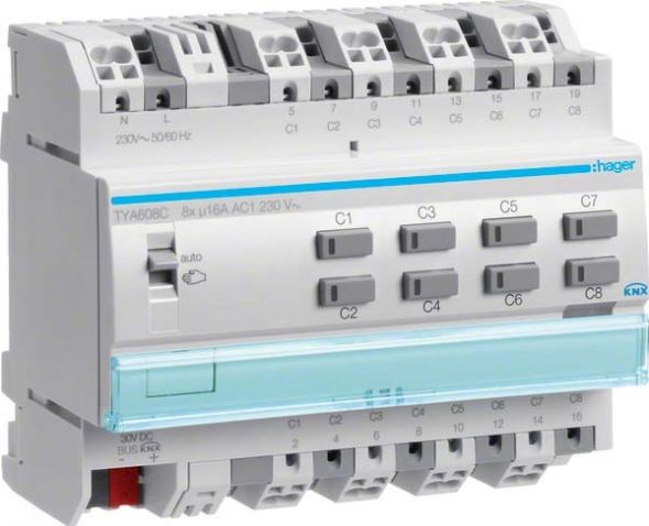 Schalt-/Jalousieausg 8-fa. TYA608C