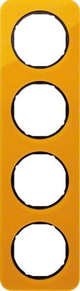 Rahmen 4-fach 10142334 orange/schwarz glänzend
