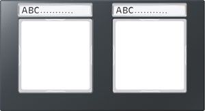 Rahmen 2-fach Schriftfeld AC 5820 BF NA ANM anthrazit matt