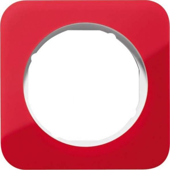 Rahmen 1-fach 10112349 rot/polarweiß glänzend