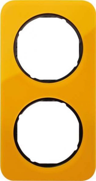Rahmen 2-fach 10122334 orange/schwarz glänzend
