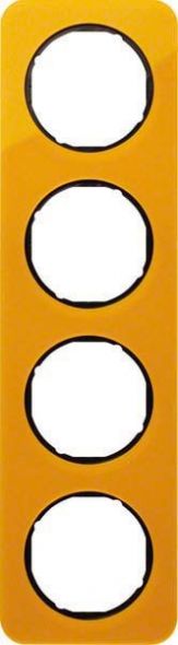 Rahmen 4-fach 10142334 orange/schwarz glänzend