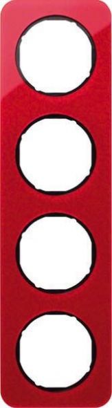 Rahmen 4-fach 10142344 rot/schwarz glänzend
