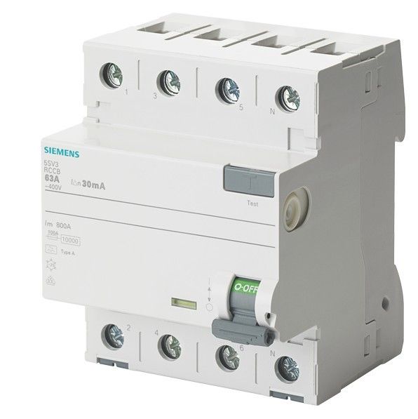 FI-Schutzschalter 5SV3346-6 63A 4-pol 0,03A
