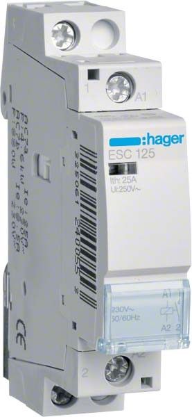 Schütz 230V ESC125 1-polig 25A 1S