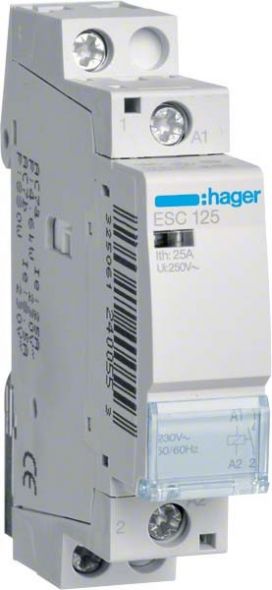 Schütz 230V ESC125 1-polig 25A 1S